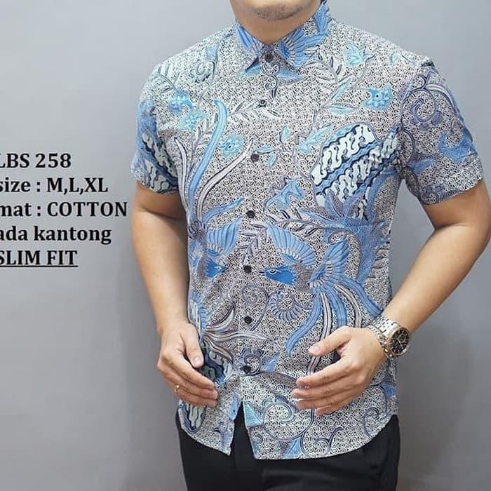 KEMEJA BATIK PRIA SLIM FIT / BAJU BATIK PRIA SLIM FIT LBS258