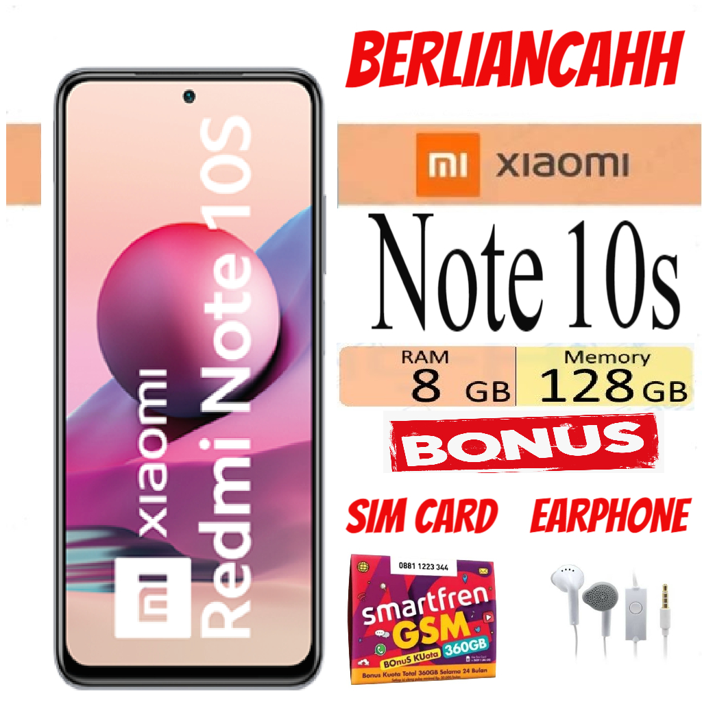 XIAOMI REDMI NOTE 10S NFC - 8GB 128GB 8/128 Helio G95 - GARANSI ...