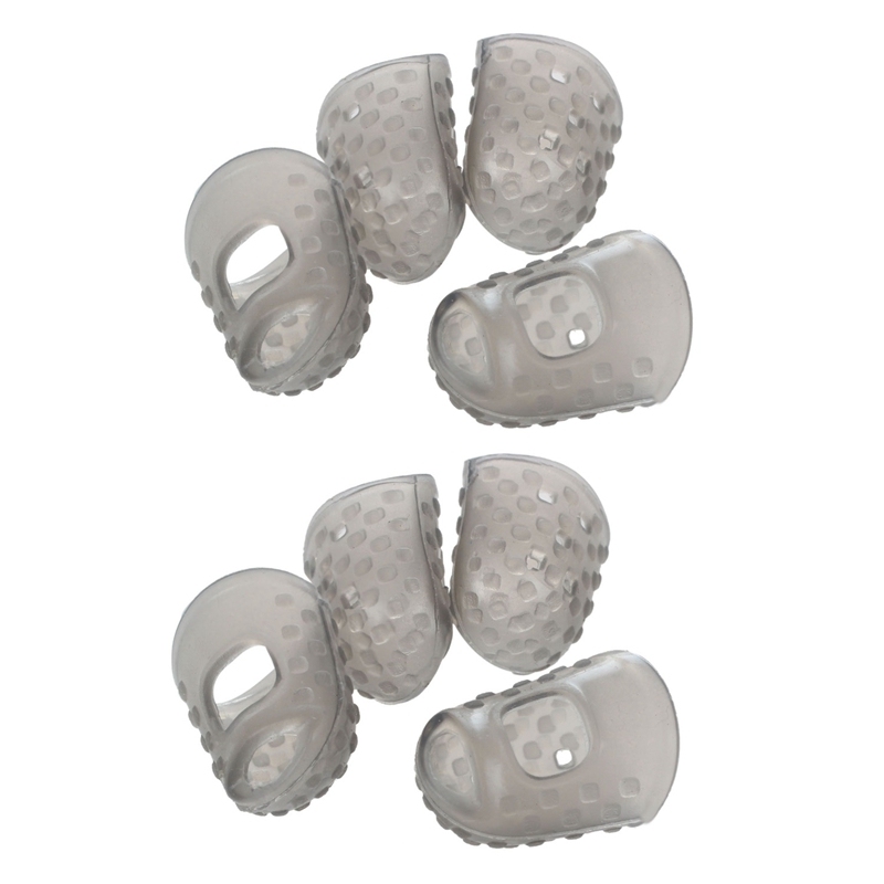 8Pcs New Soft Silicone Guitar Thumb Finger Picks Protector Fingertips (Gray XXS & M) Malaysia