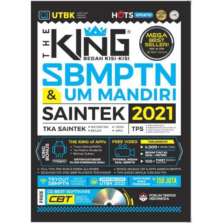 Buku Utbk Sbmptn Saintek 2021 The King Bedah Kisi Kisi Sbmptn Saintek Dan Um Mandiri 2021 Ampera Book Lazada Indonesia