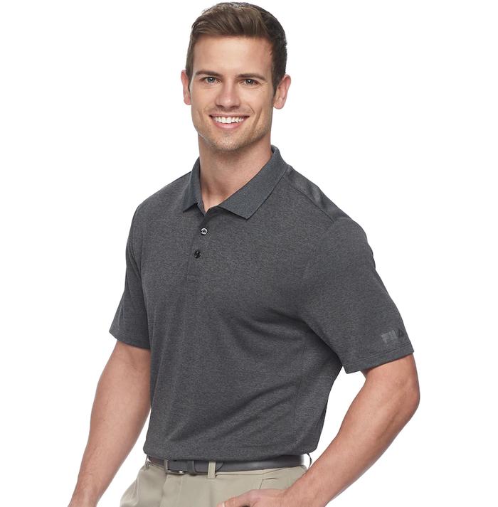 Polo Tshirt FILA GOLF Men DARK GREY ORIGINAL - Baju GOLF Pria Branded