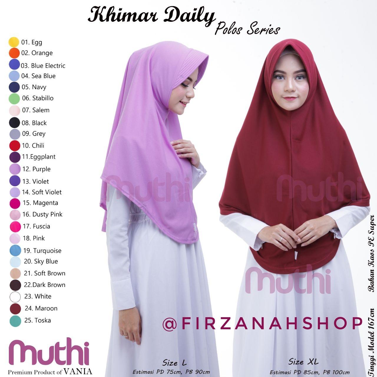 Jilbab Khimar Daily Polos by Vania Muthi