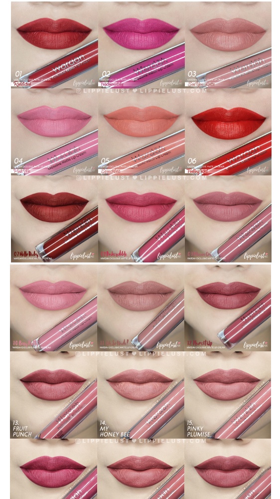 wardah lip cream color