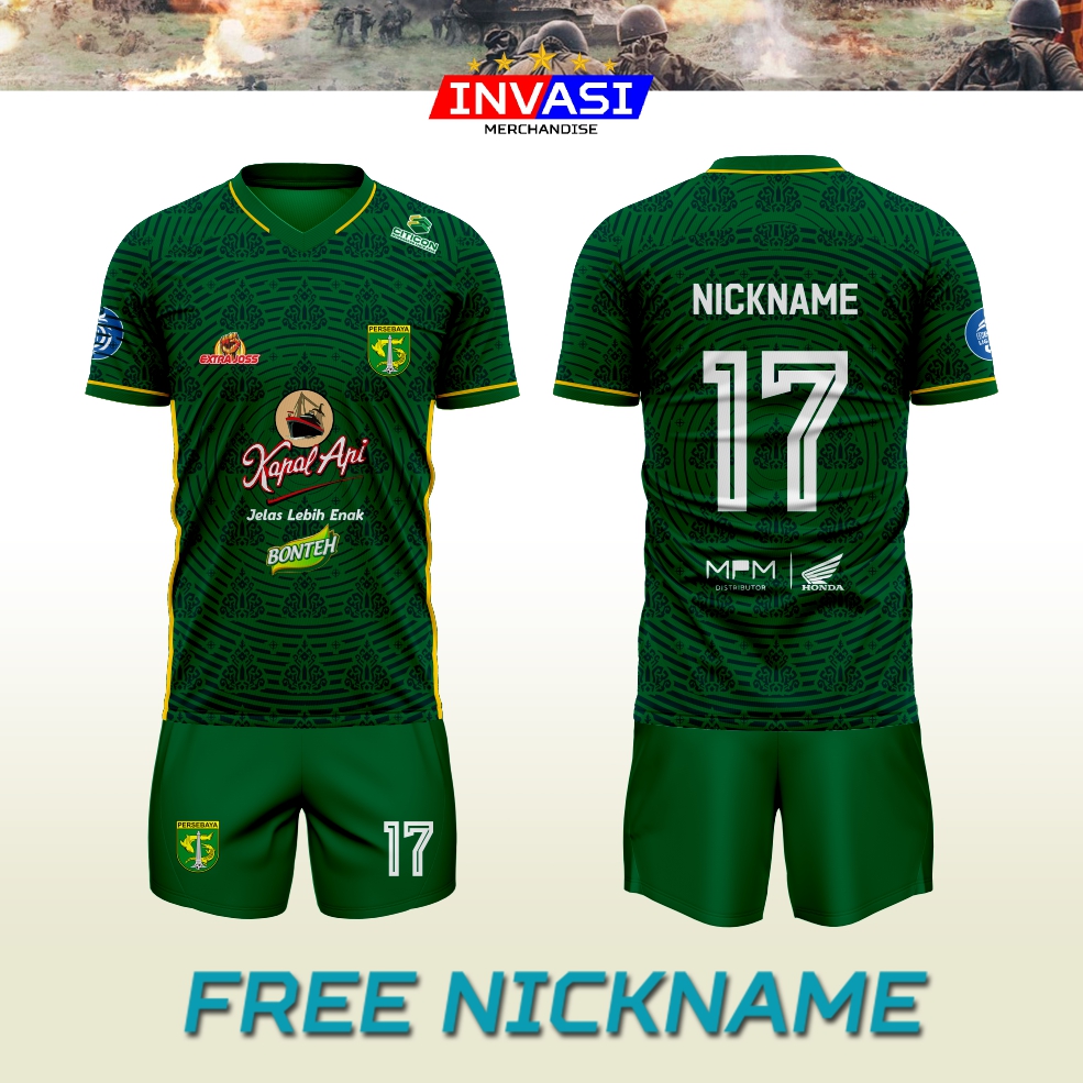 BAJU JERSEY PERSEBAYA 2023/2024 LIGA 1 SEPAKBOLA GRATIS NAMA | Lazada ...