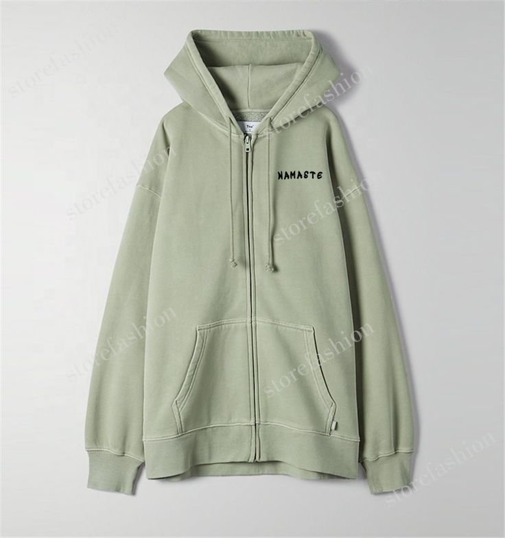 Jaket zipper wanita Namaste L XL XXL Hoodie wanita terbaru 2023 - Main Image