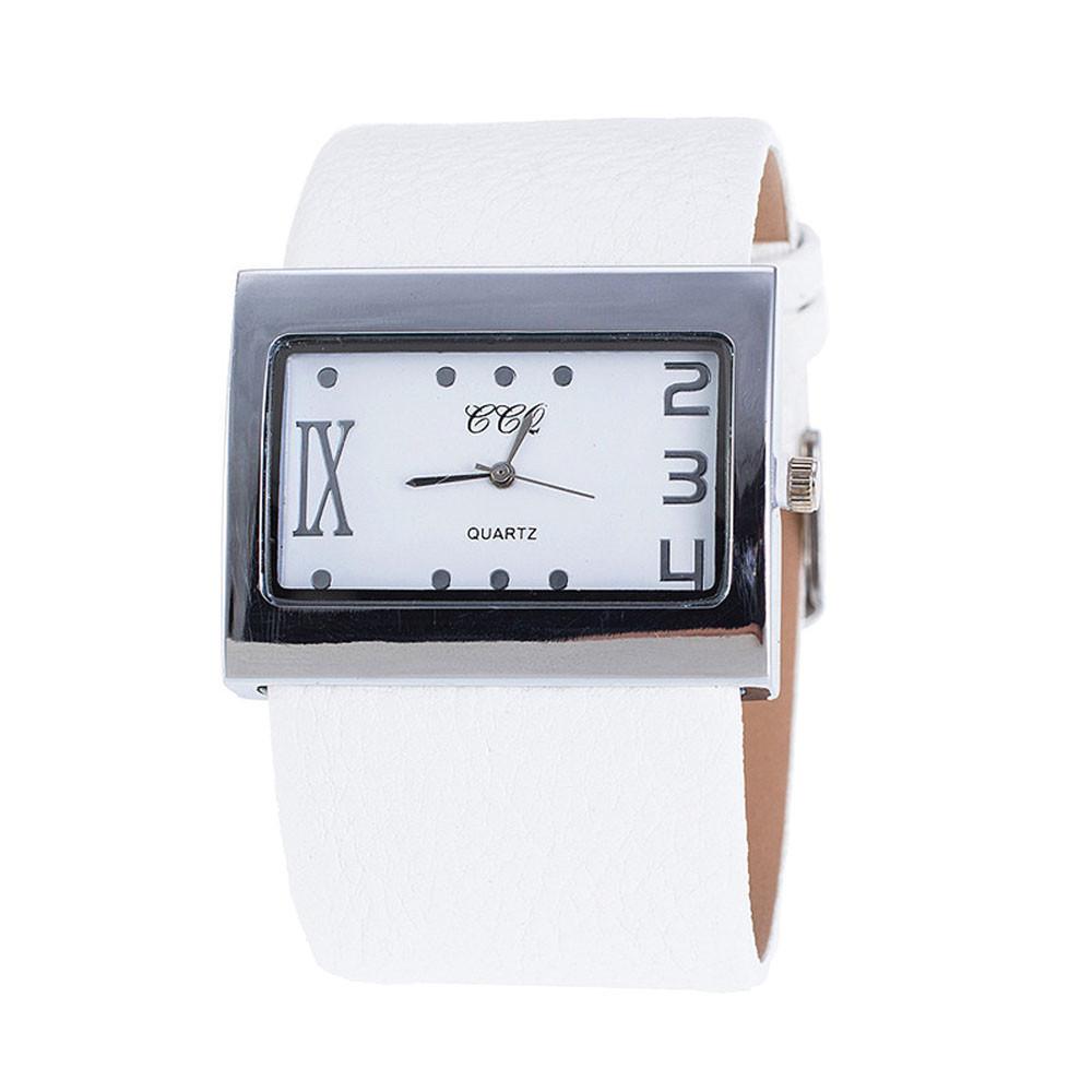 ALEX(6 Color Choose) online shopping accessorize your out fit happy hobbies must have keep running new arrival latest trends best pick CCQ Brand Leather Watch Pria Wanita Jam Tangan Gelang Jam KUARSA Putih-Intl