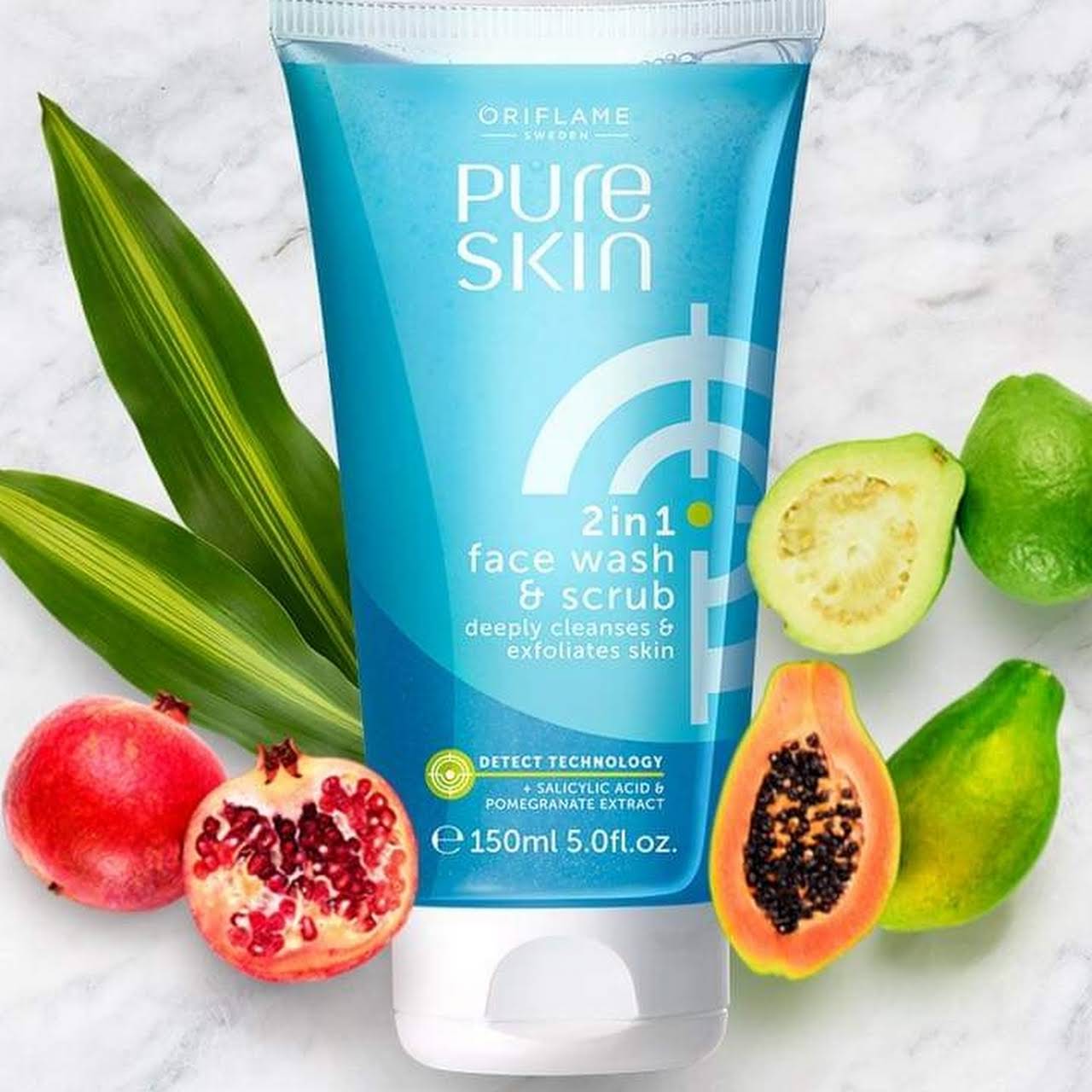 pure skin wash and scrub