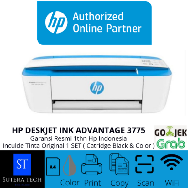 HP DeskJet Ink Advantage 3775 Printer | Lazada Indonesia