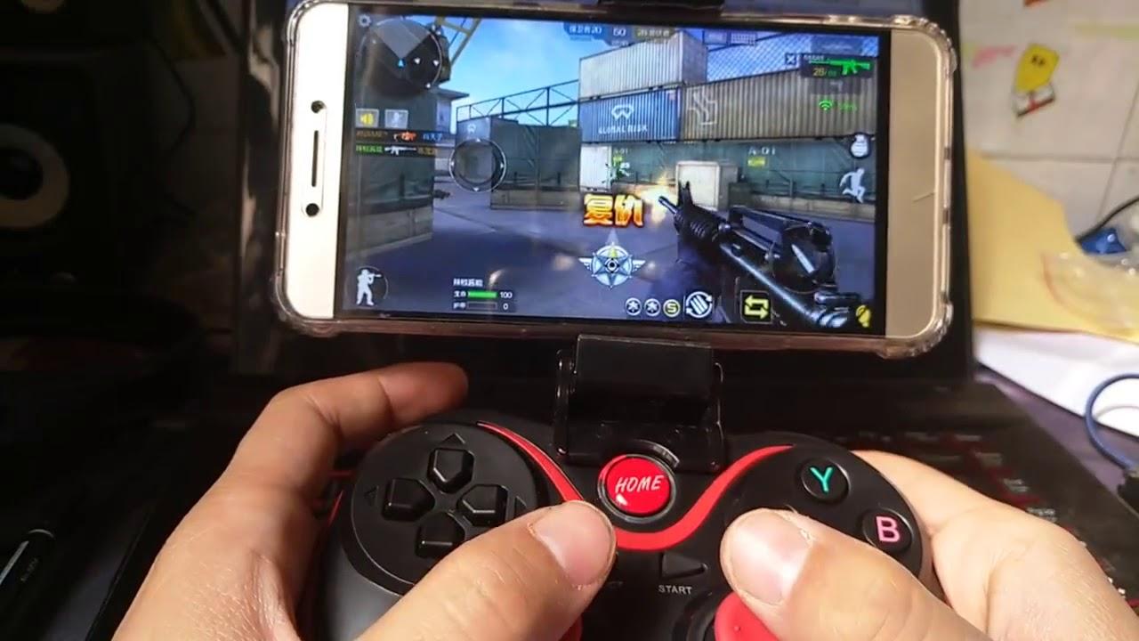 WIRELESS CONTROLLER X3 HOLDER Smart Nirkabel Bluetooth Gamepad Joystick Handle Grip Gaming Mobile Legends Tablet Laptop Pc Komputer Cpu untuk Android / IOS/ Iphone / Smartphone / Universal Mobile HItam