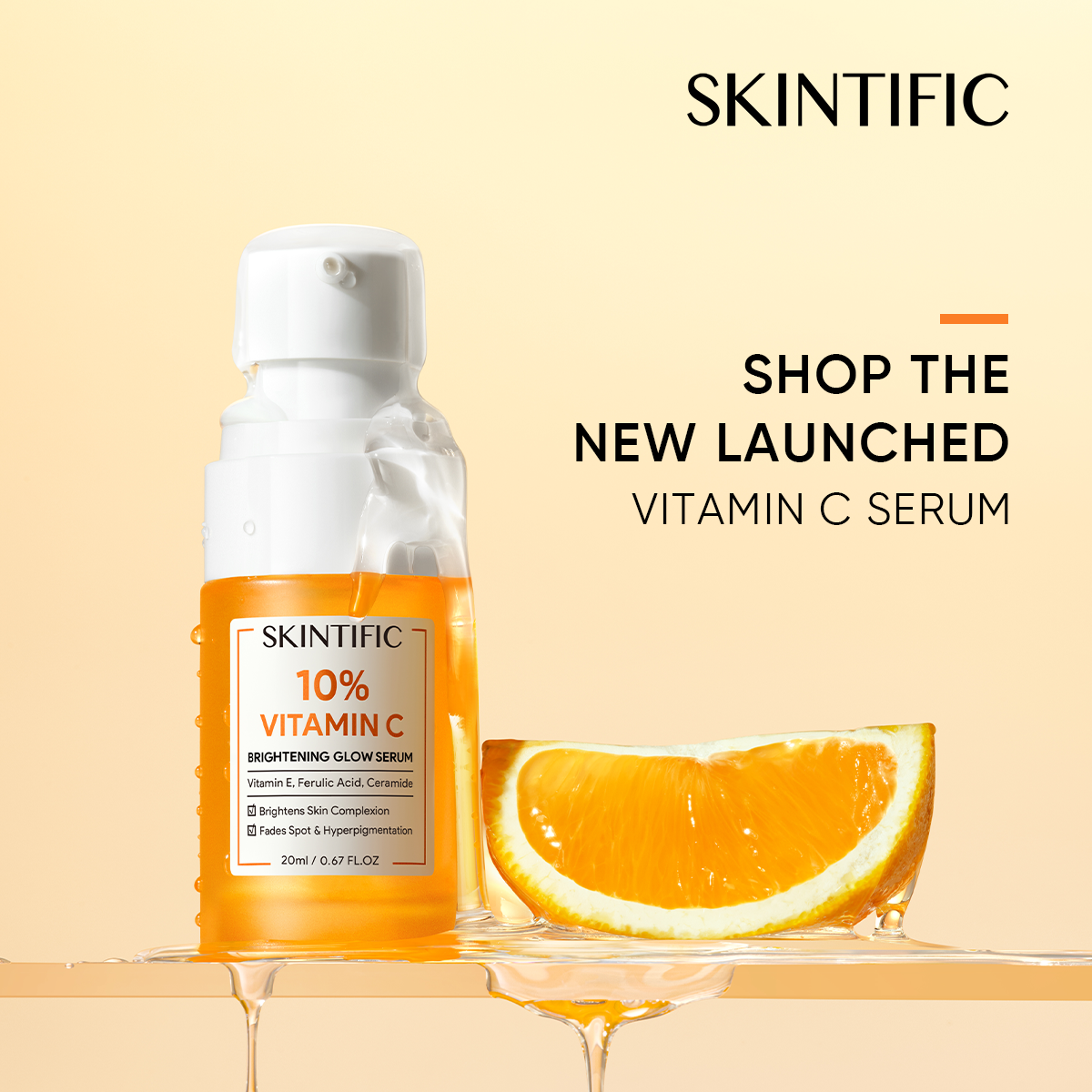 SKINTIFIC 10% Vitamin C Brightening Glow Serum skintific official skin care  serum | Lazada Indonesia