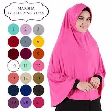 TERPOPULER khimar bergo jilbab syari marsha glitering zoya ori toko falin