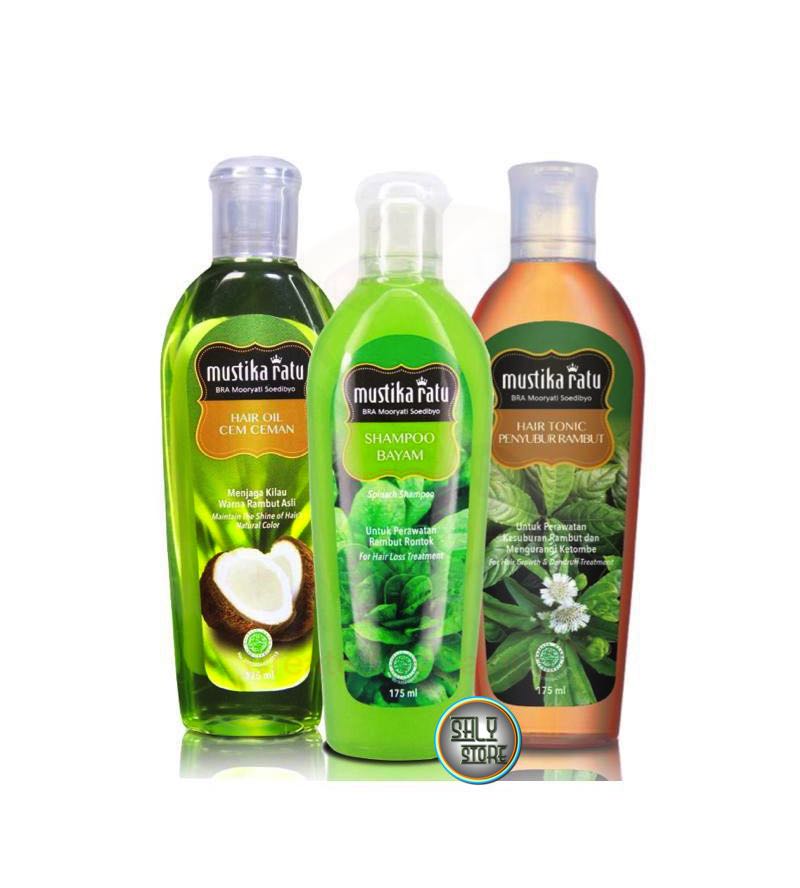 Paket Perawatan Rambut Rontok MUSTIKA RATU ( Minyak Cem Ceman 175 mL + Shampoo Bayam 175 mL + Hair Tonic 175 mL ) - 3 Pcs | Lazada Indonesia