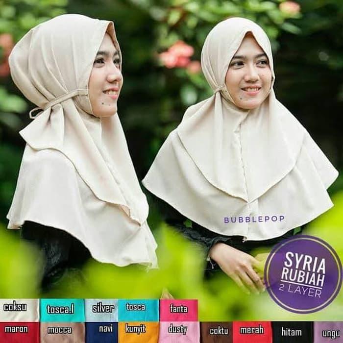 PROMO RUBIAH NON PET JILBAB INSTAN BAHAN CERUTI TERBARU