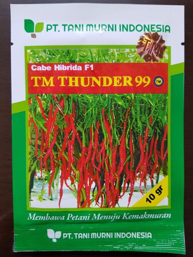 Bibit Cabai TM Thunder 99 Cabe Hibrida F1 Tani Murni Indonesia - 10 Gr