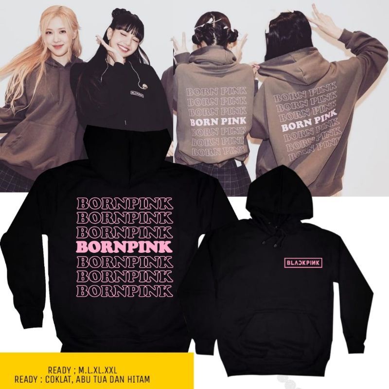 HOODIE Korean Blackpink Born Pink World Tour Type TULISAN 7 Baris ...