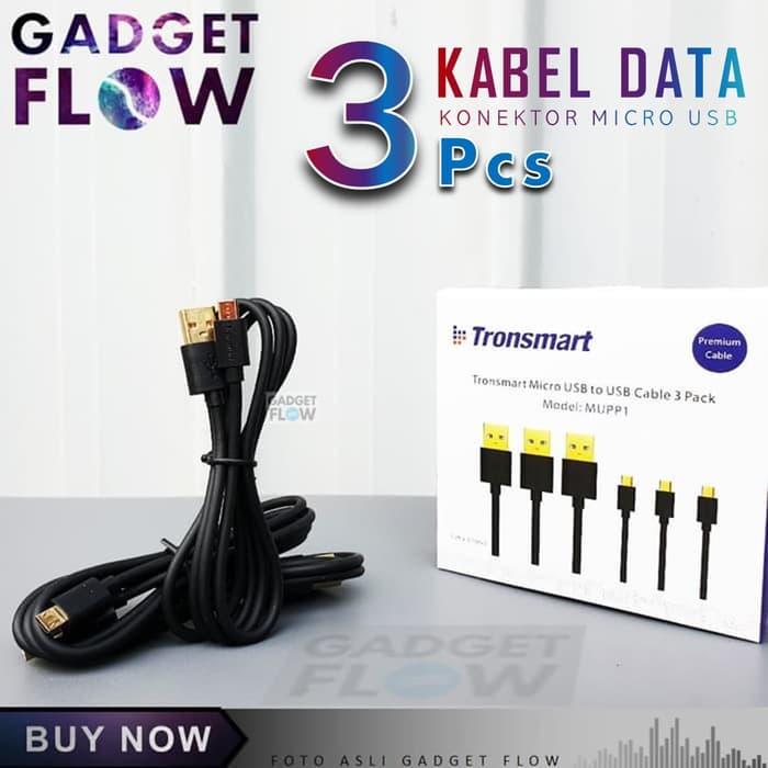 GADGET FLOW - Kabel Micro USB Fast Charging Tronsmart 1 Meter isi 3 Pcs - Kabel Data