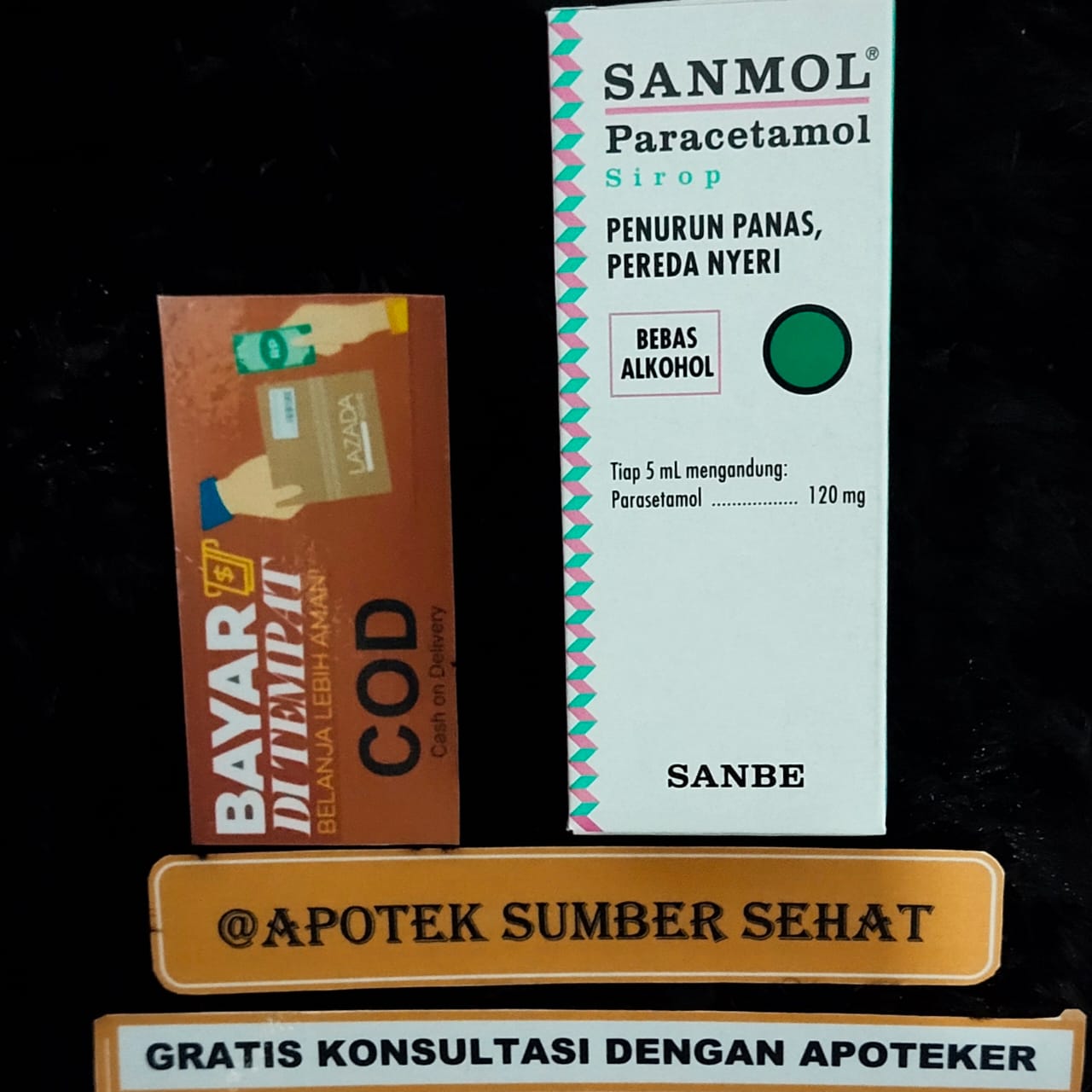 Sanmol Syrup 60 ml / Obat Sanmol Syrup Pereda Sakit & Demam 60 Ml