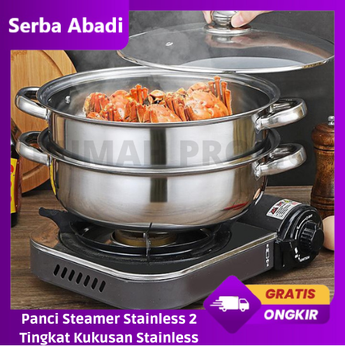 PROMO TERMURAH PANCI KUKUS 3 SUSUN 2 SUSUN DANDANG STEAMER TEBAL MULTIFUNGSI Panci