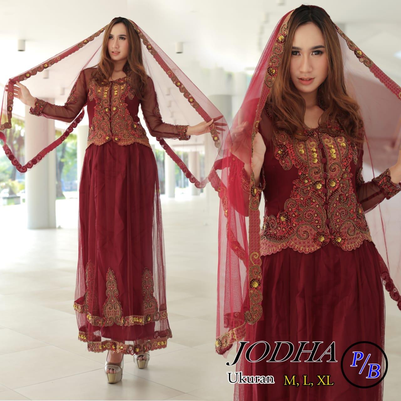 KEBAYA MURAH / KEBAYA PENGANTIN JODHA/ KEBAYA PESTA FREE SELENDANG - REAL PICT (BISA BAYAR DITEMPAT-COD)