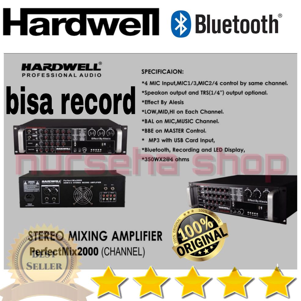 Amplifier karaoke pro Hardwell perfectmix2000 ampli bisa record