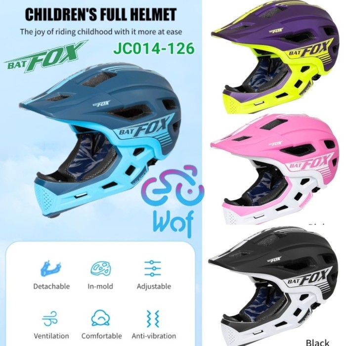 Helm Sepeda Anak Full Face Helmet Child BATFOX Kids JC014-126 Helm