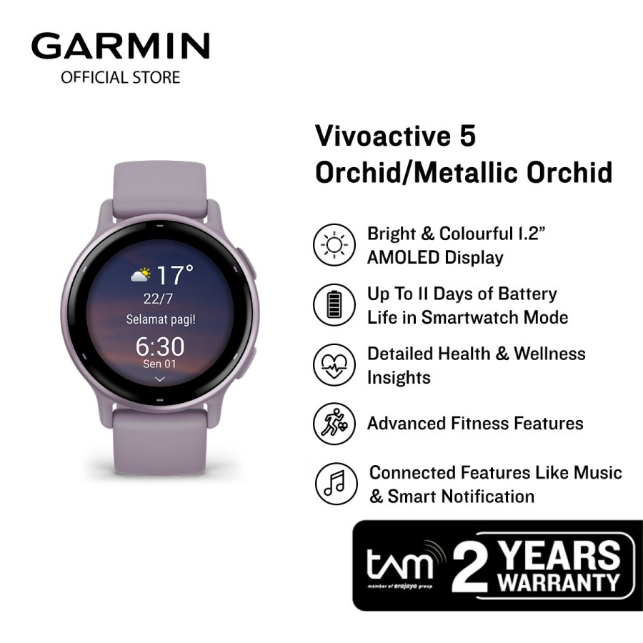 Buy GARMIN vivoactive 5 Smart Watch - Orchid