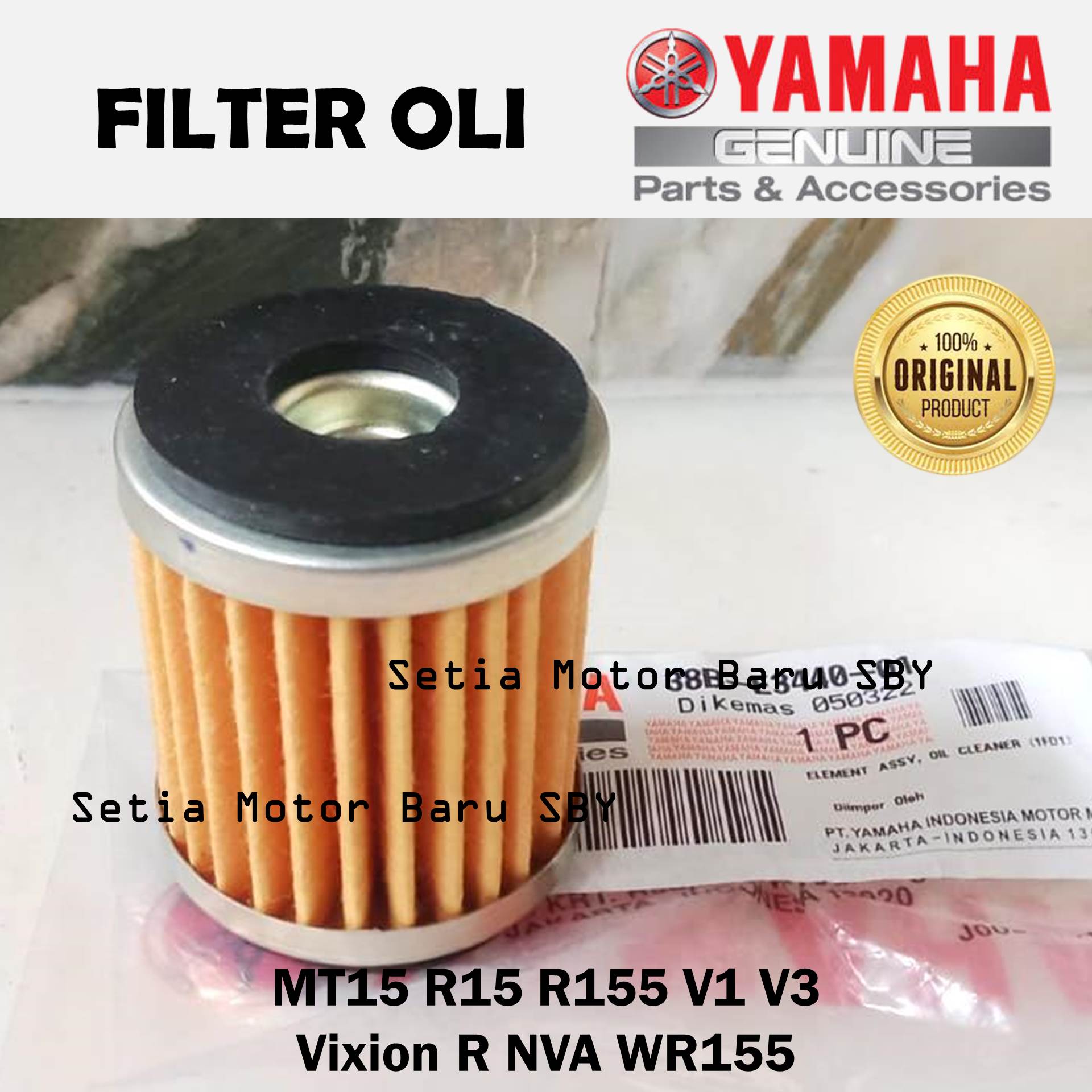 Filter Oli Elemen MT15 R15 R155 V1 V3 Vixion R NVA WR155 Asli Original