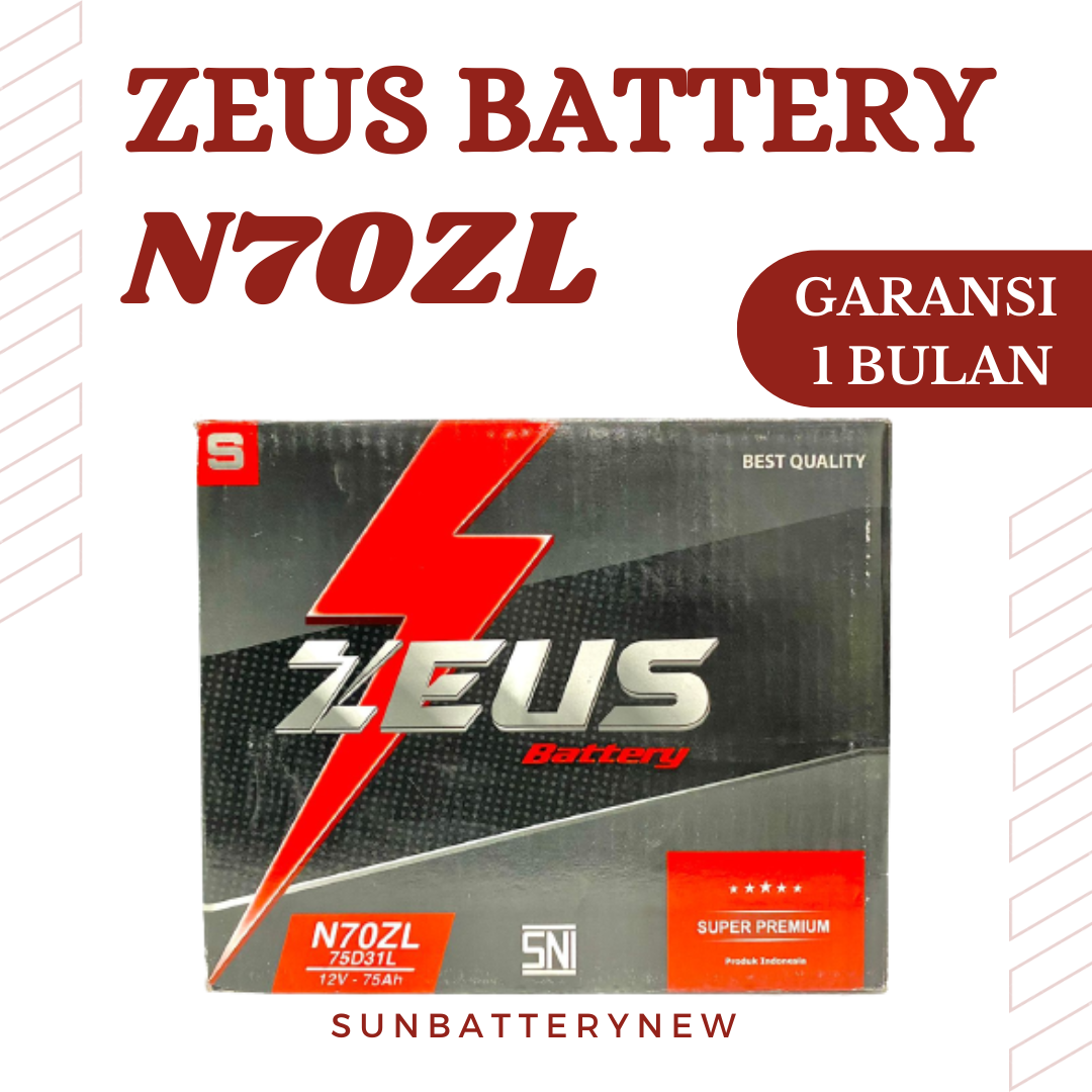 AKI MITSUBISHI Pajero Dakar, Pajero Sport N70ZL ZEUS BATTERY BASAH