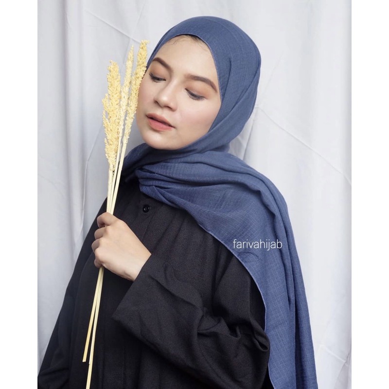 [ Hijabasket ] PASHMINA VOAL WAFFLE ARMANY SHAWL CRINKLE PLEATS PLEATED | Kualitas Premium