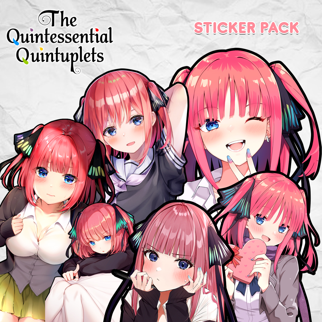 Stiker Pack Nino Nakano Anime Gotoubun no Hanayome / Sticker Waterproof ...