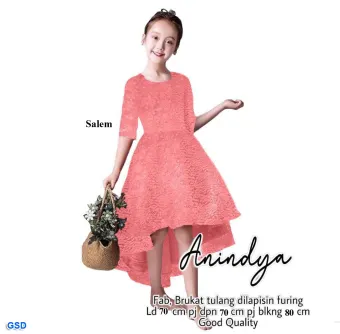 Wowkeren Gaun Pesta Ulang Tahun Anak Wanita Dress Brokat Kore Fashion Gaun Ultah Anak Terbaru Mini Dress Anak Casual Baju Anak Tanah Abang