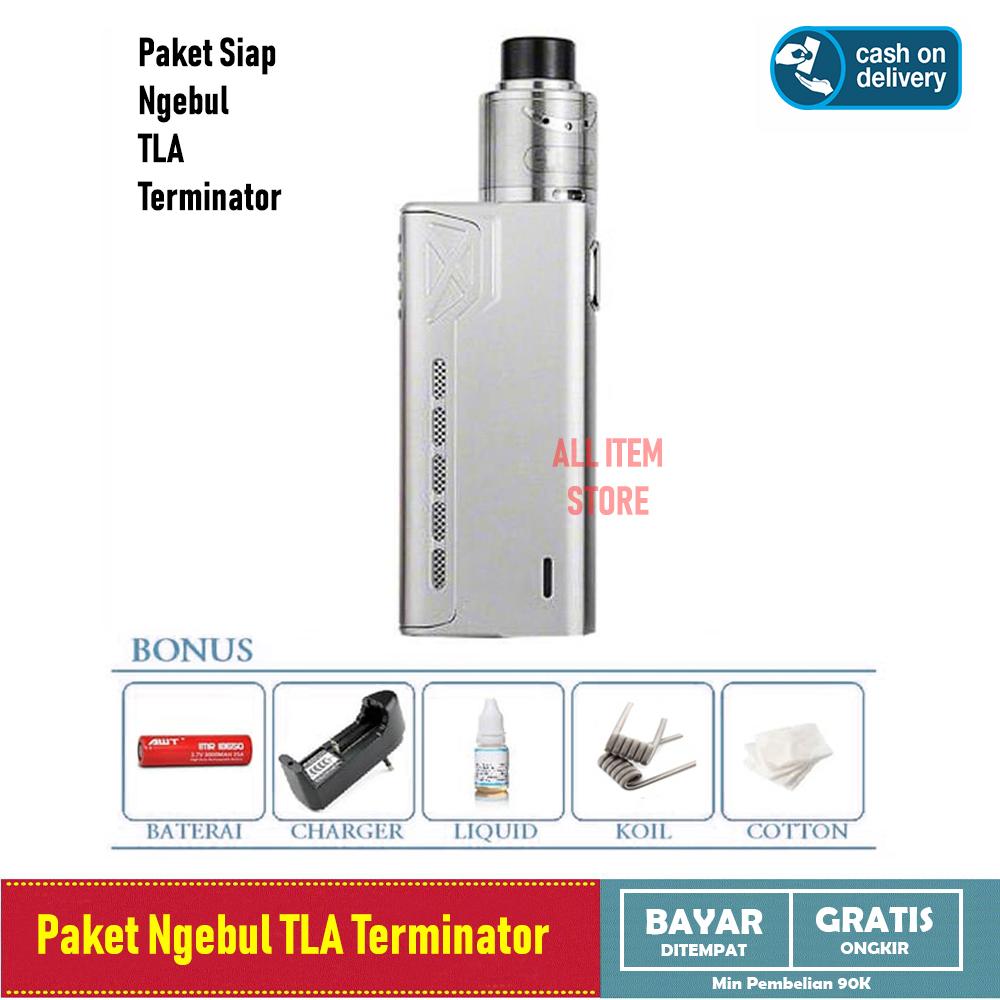 Paket Siap Ngebul TLA Terminator Rokok Elektrik Vape TLA + Free Baterai Coil Liquid Kapas dan Charger - All Item Store Paket Siap Ngebul TLA Terminator Rokok Elektrik Vape TLA + Free Baterai Coil Liquid Kapas dan Charger - All Item Store