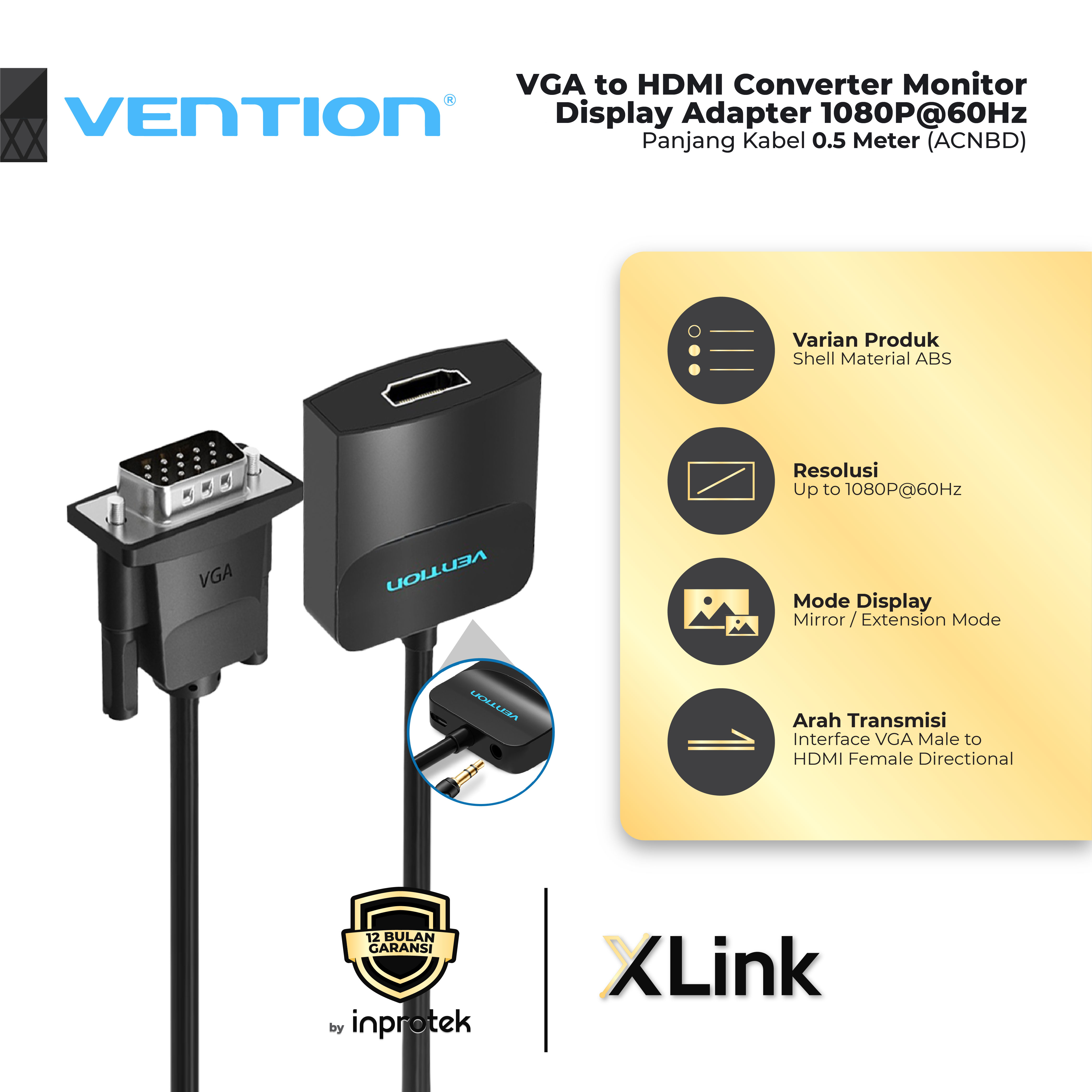 VGA to HDMI Converter Monitor Display 