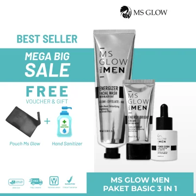 Ms Glow Men Paket Basic - Ms Glow For Men Original