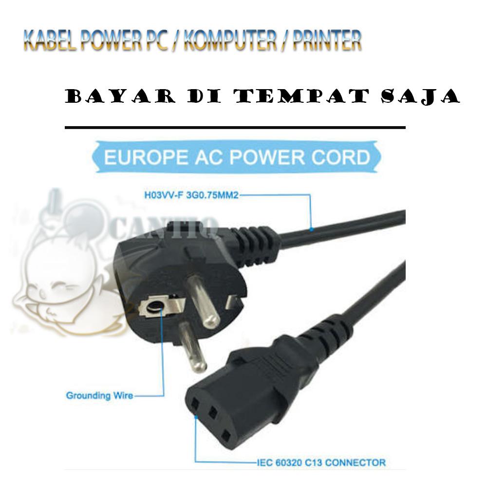 Kabel Power Untuk CPU Komputer / PC Kabel Power For PC Cable Power Computer Kabel Power Computer Kabel Colokan Listrik Komputer Kabel Power Printer Kabel listrik Printer Kabel Printer KABEL POWER LCD LED Kabel Komputer Cable Komputer Colokan Power -Hitam