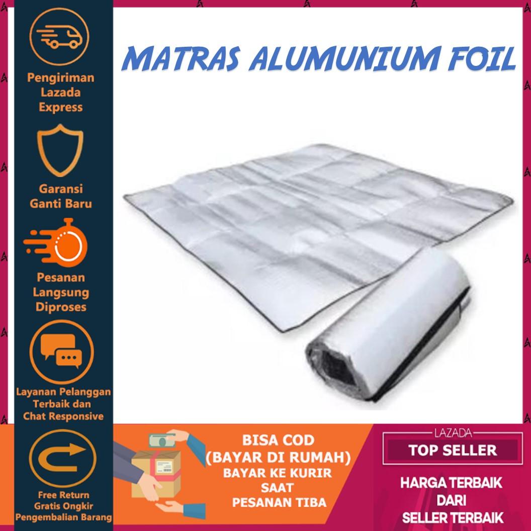 Matras Camping Outdoor Matras Foil Alumunium Anti Slip Praktis Gulung Alas Tenda / Alas Sleeping Bag