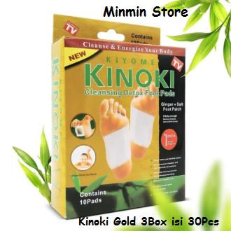 Minmin Store Koyo Detox Gold 3Box Isi 30 Pcs - Kinoki Foot Patch - 3 Box Isi 30 Pcs Koyo Kinoki Original