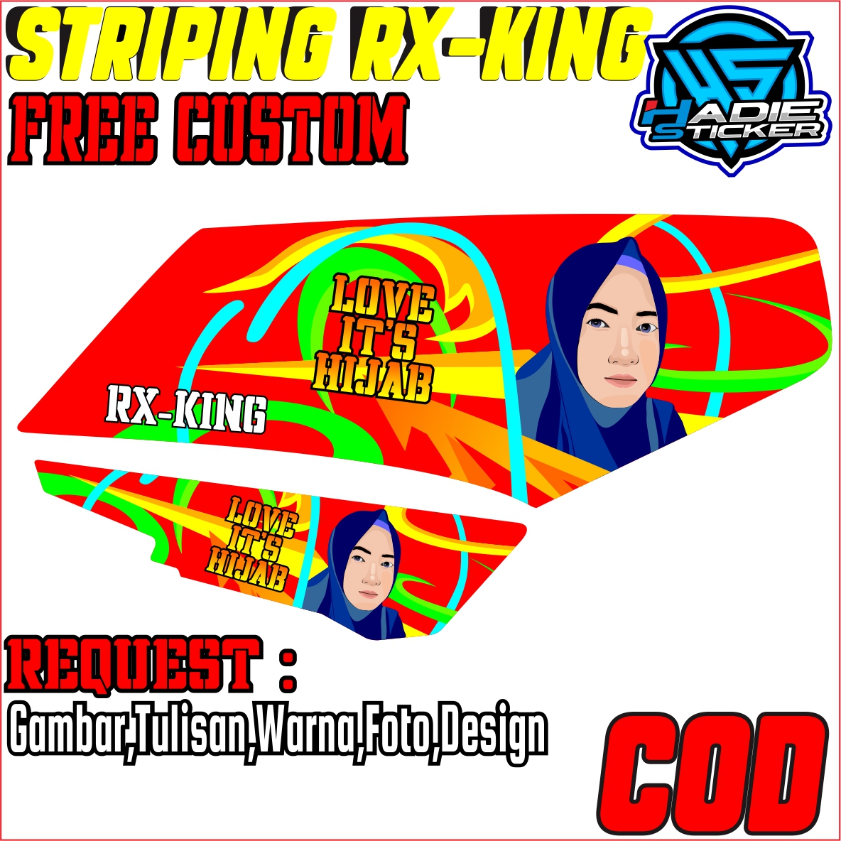 Striping Hijab Rxking Custom Terbaru Lazada Indonesia