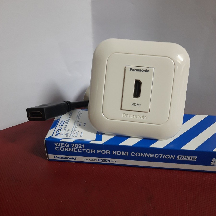 STOP KONTAK PANASONIC HDMI WIDE SERIES WHITE PUTIH KABEL KONEKTOR TV