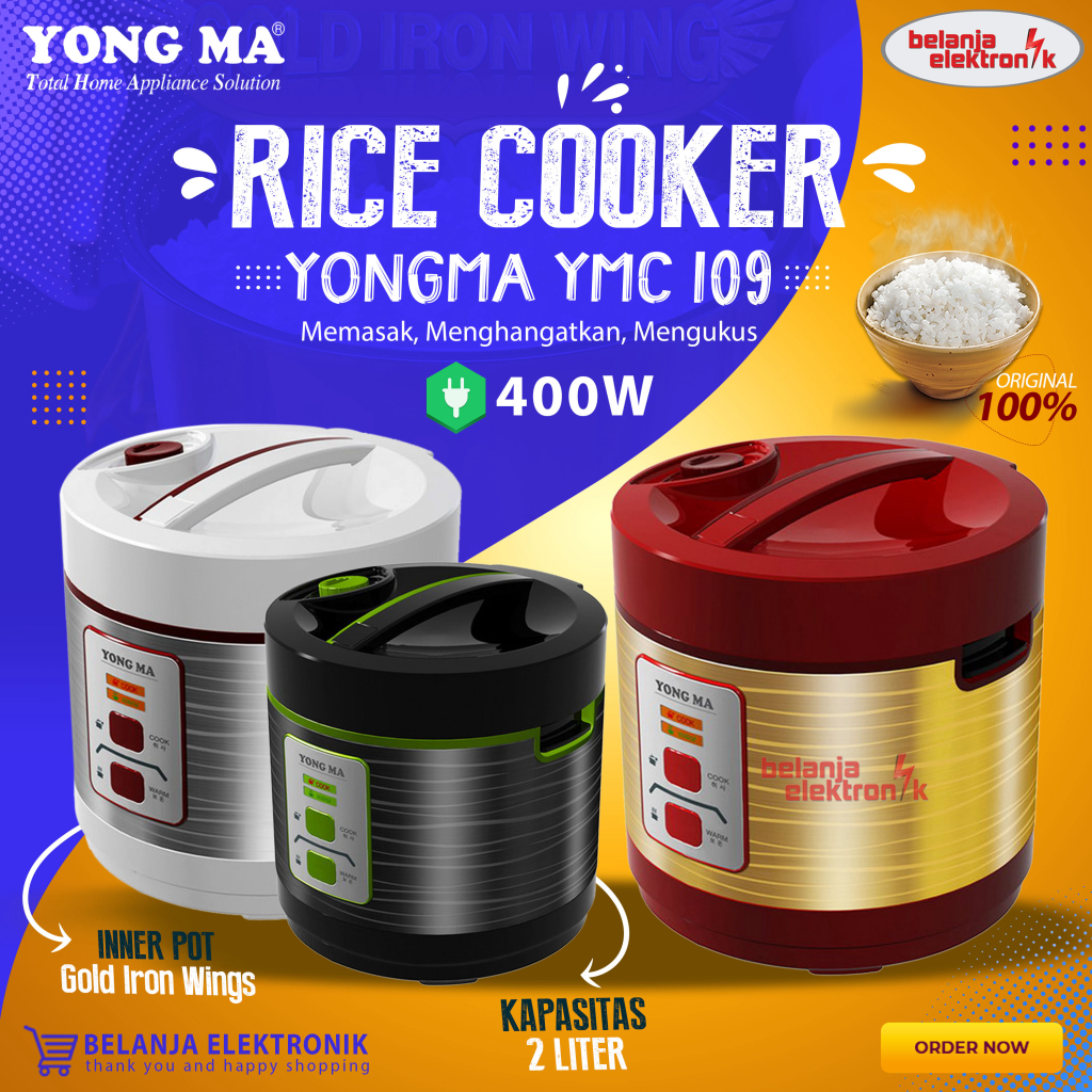 RICE COOKER YONG MA YMC 109 / MAGIC COM YONGMA YMC 109 KAPASITAS 2