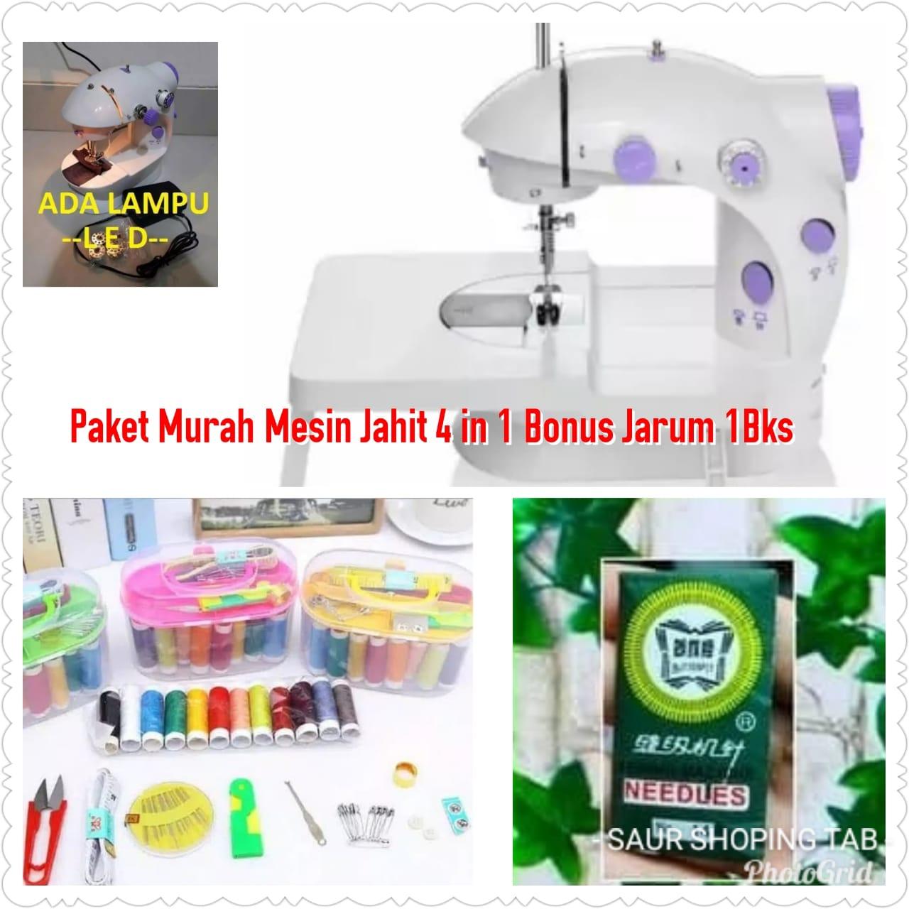 PAKET TERLARIS 4 IN 1 MESIN JAHIT KOMPLIT DENGAN SEWING BOX DAN BONUS JARUM MESIN