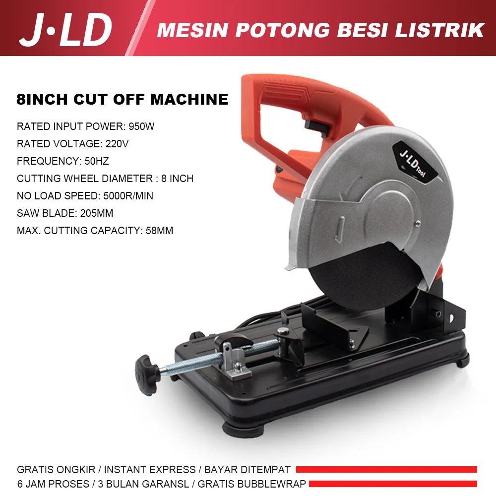 JLD CUT OFF MACHINE JIG J208 - mesin cut off - mesin potong besi /Mesin ...