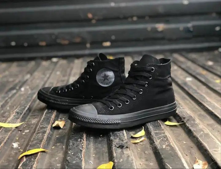 sepatu all star full black