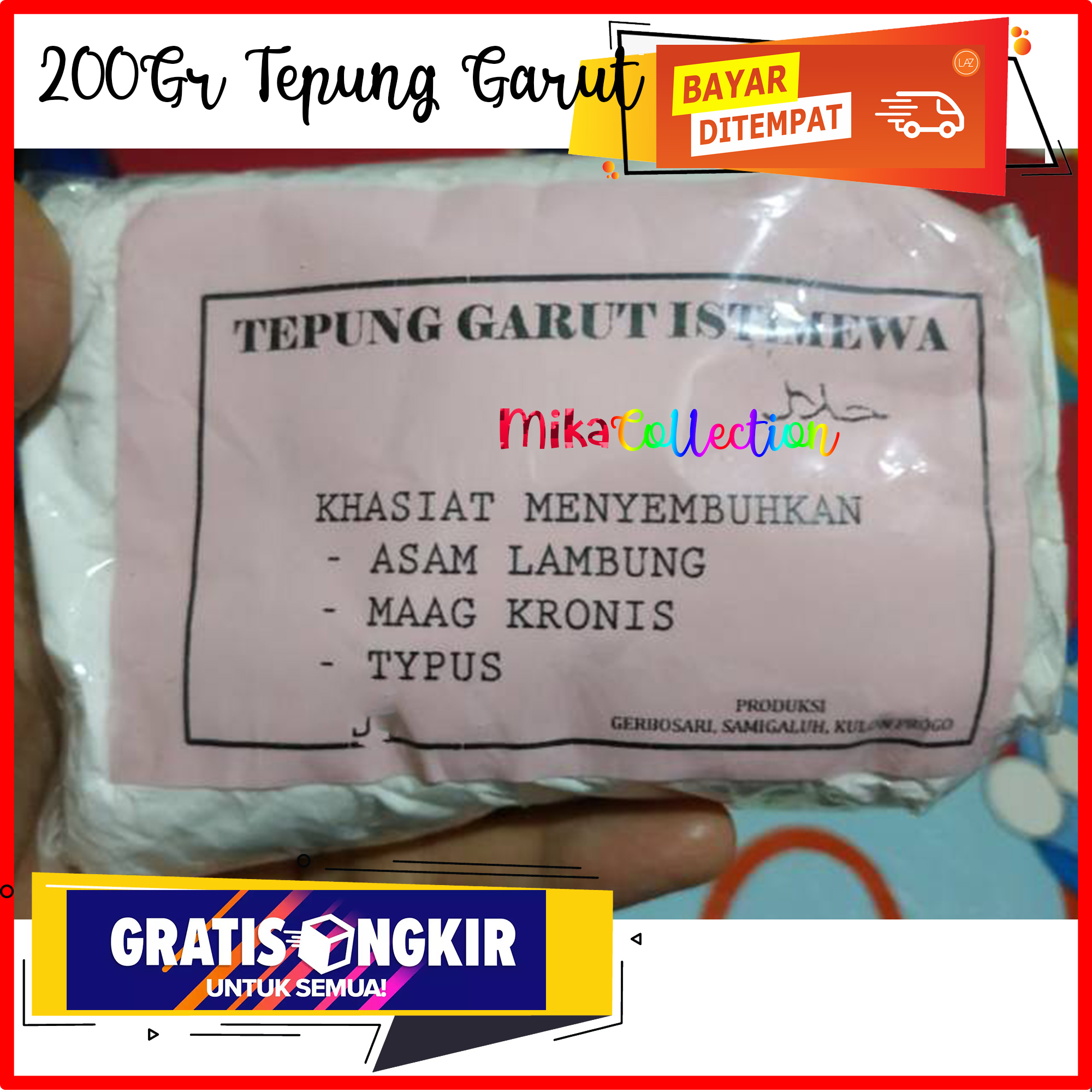 200gr Tepung Garut Asli Untuk Asam Lambung Pati Ubi Irut Umbi Arrowroot Lazada Indonesia