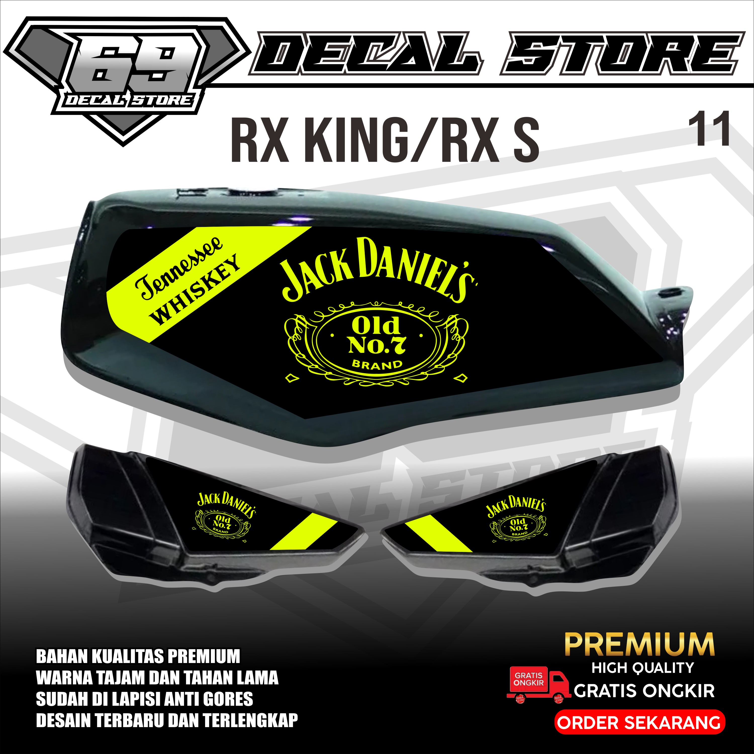 Stiker Sriping RX KING Terbaru Lengkap Transparan | Hologram | Vinyl ...