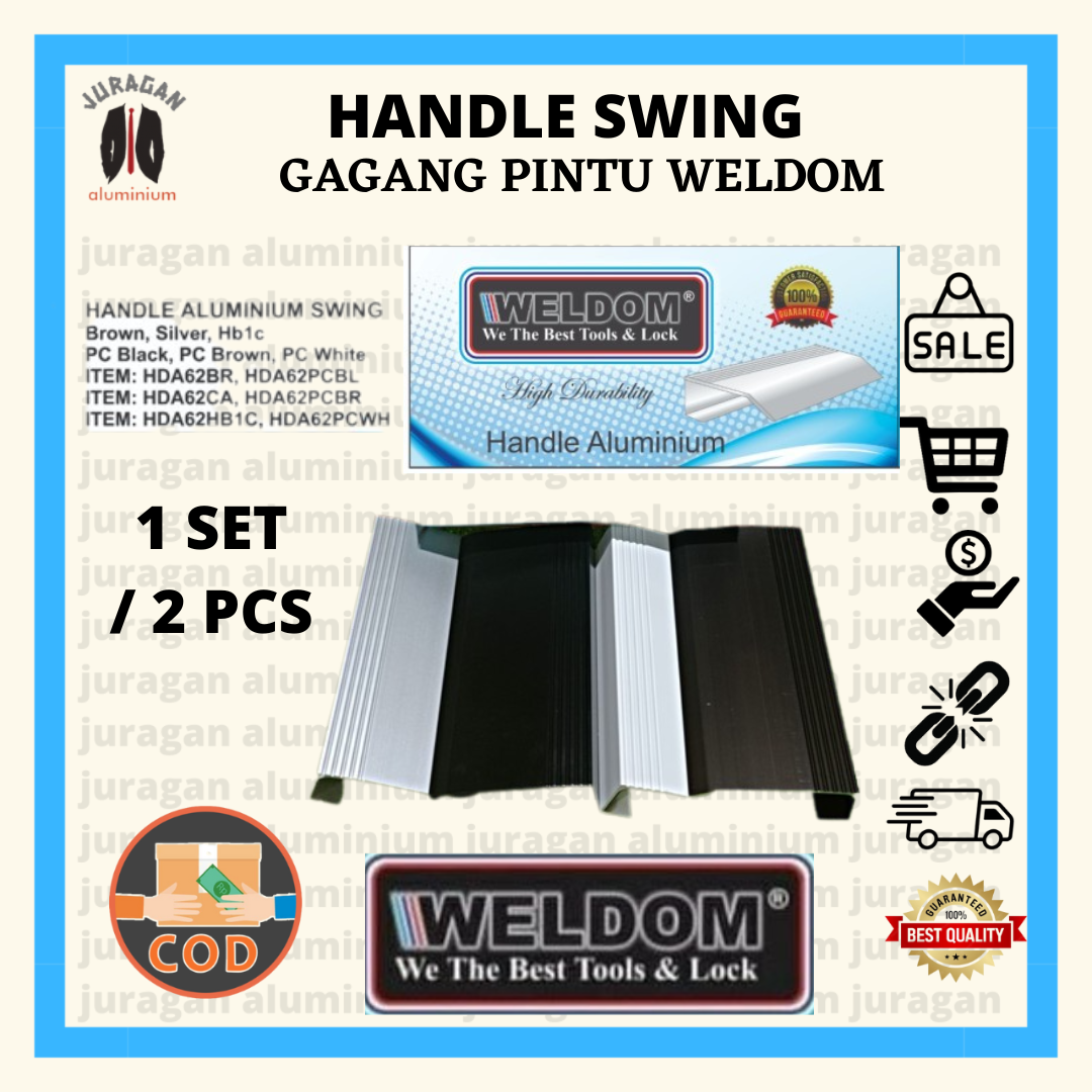 handle pintu swing / gagang pintu swing aluminium / handle swing