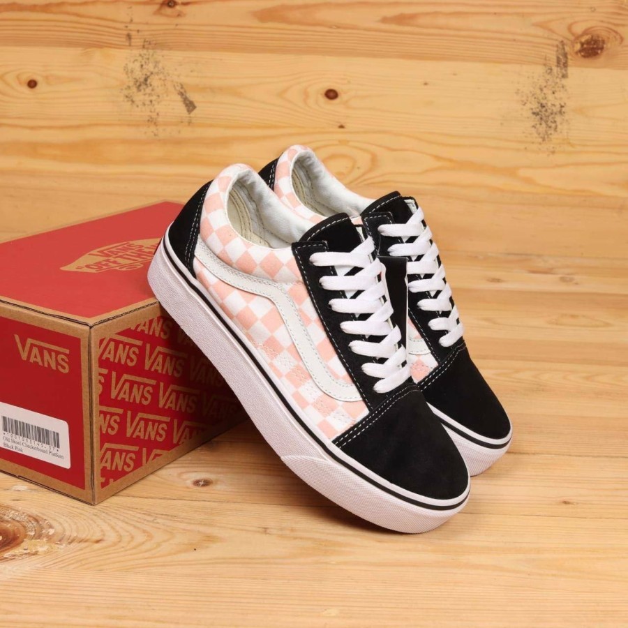 vans blush checkerboard