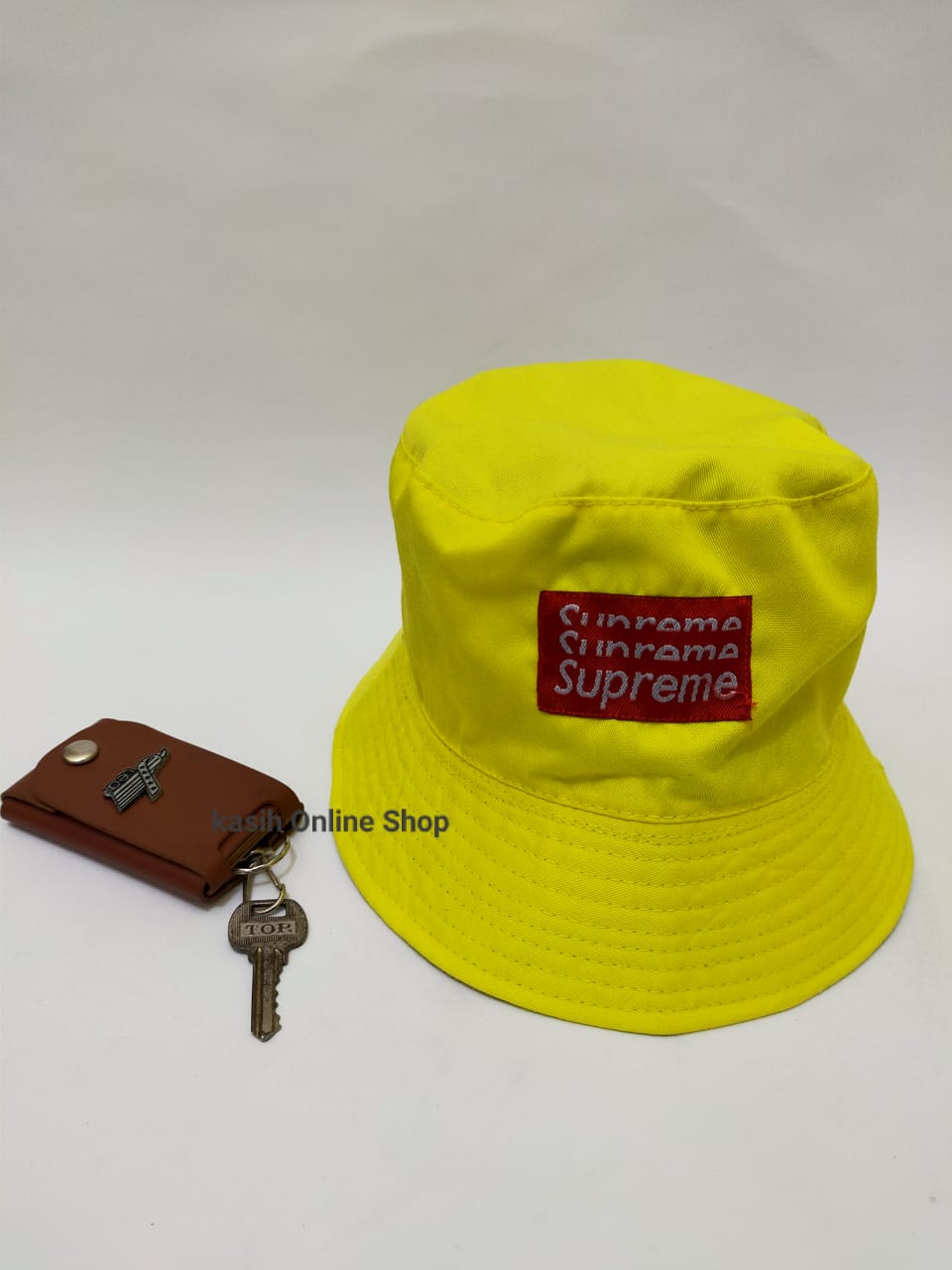 supreme bucket hat yellow