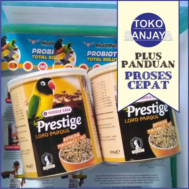 Extra 10 Premium Prestige Lovebird African Parakeet Pakan Burung