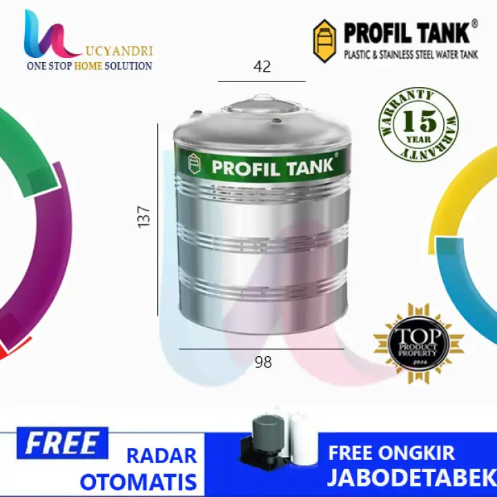 Tangki Air Stainless Profil Tank Ps 1100 D Toren Tandon Air Lazada Indonesia